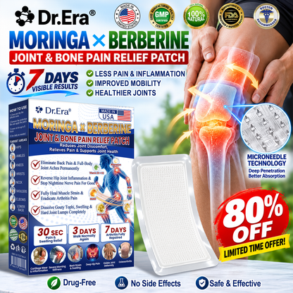 Only 10 Boxes Left! Get an exclusive 90% discount on DR.ERA® Patches today! Experience deep relief from arthritis and joint discomfort in just 1 to 4 weeks. Don’t miss out! Plus, enjoy our risk-free 180-day money-back guarantee.