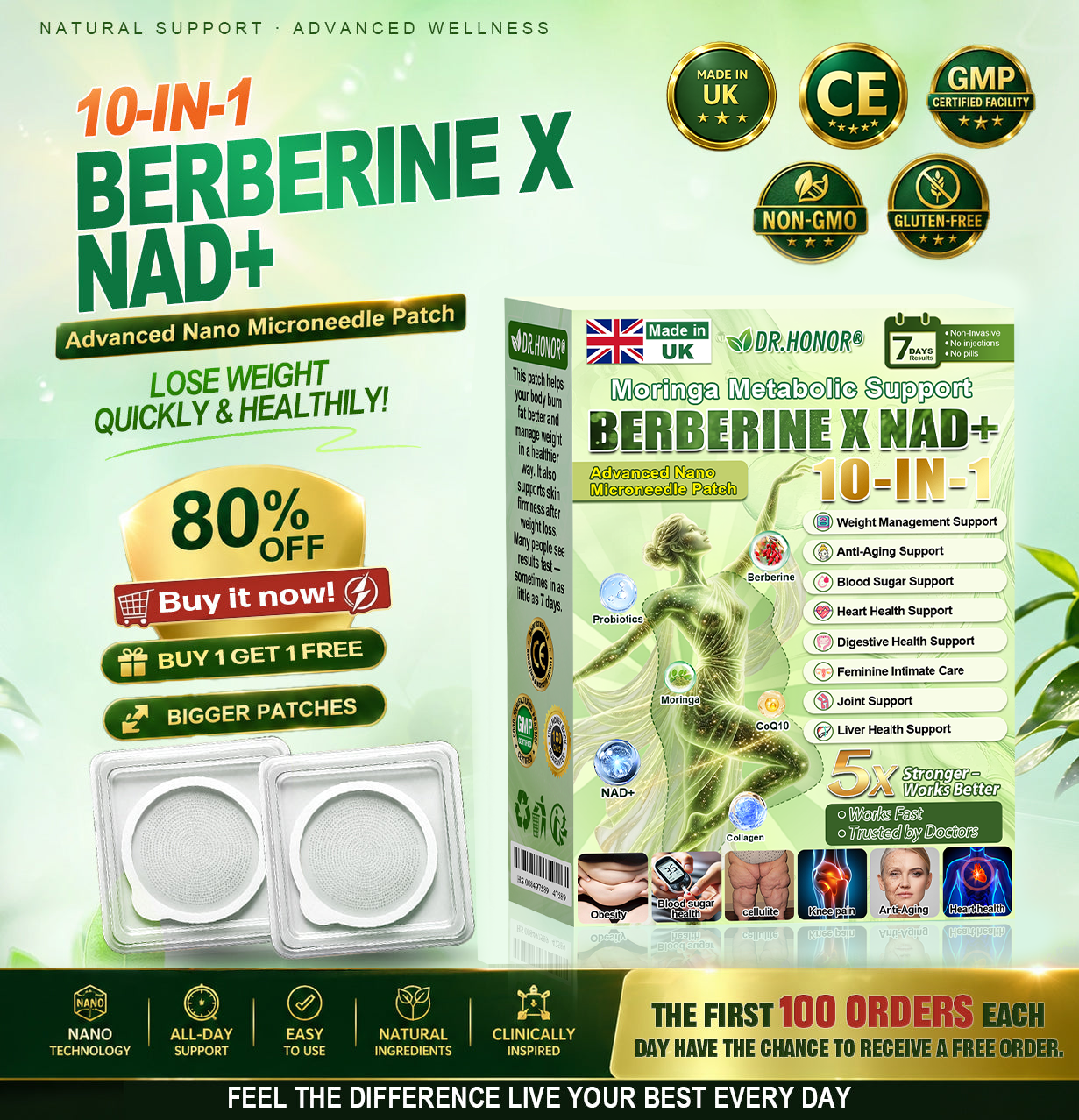 𝑶𝒇𝒇𝒊𝒄𝒊𝒂𝒍 𝑺𝒕𝒐𝒓𝒆 | 𝐃𝐑.𝐇𝐎𝐍𝐎𝐑® 𝗠𝗼𝗿𝗶𝗻𝗴𝗮 · 𝗕𝗲𝗿𝗯𝗲𝗿𝗶𝗻𝗲 × 𝗡𝗔𝗗+ 𝟏𝟎-𝐢𝐧-𝟏 𝐀𝐝𝐯𝐚𝐧𝐜𝐞𝐝 𝐍𝐚𝐧𝐨 𝐌𝐢𝐜𝐫𝐨𝐧𝐞𝐞𝐝𝐥𝐞 𝐏𝐚𝐭𝐜𝐡 (𝐉𝐮𝐬𝐭 𝐨𝐧𝐜𝐞 𝐚 𝐝𝐚𝐲, 𝐯𝐢𝐬𝐢𝐛𝐥𝐞 𝐜𝐡𝐚𝐧𝐠𝐞𝐬 𝐢𝐧 𝟕 𝐝𝐚𝐲𝐬）𝘽𝙚𝙧𝙗𝙚𝙧𝙞𝙣𝙚 + 𝙈𝙤𝙧𝙞𝙣𝙜𝙖 𝙁𝙤𝙧𝙢𝙪𝙡𝙖 ✅ 𝐅𝐨𝐫 𝐨𝐛𝐞𝐬𝐢𝐭𝐲, 𝗟𝗼𝗼𝘀𝗲 𝘀𝗸𝗶𝗻,𝐝𝐢𝐚𝐛𝐞𝐭𝐞𝐬, 𝐬𝐥𝐞𝐞𝐩 𝐚𝐩𝐧𝐞𝐚, 𝐣𝐨𝐢𝐧𝐭 𝐢𝐬𝐬𝐮𝐞𝐬, 𝐚𝐧𝐝 𝐦𝐨𝐫𝐞💯💯