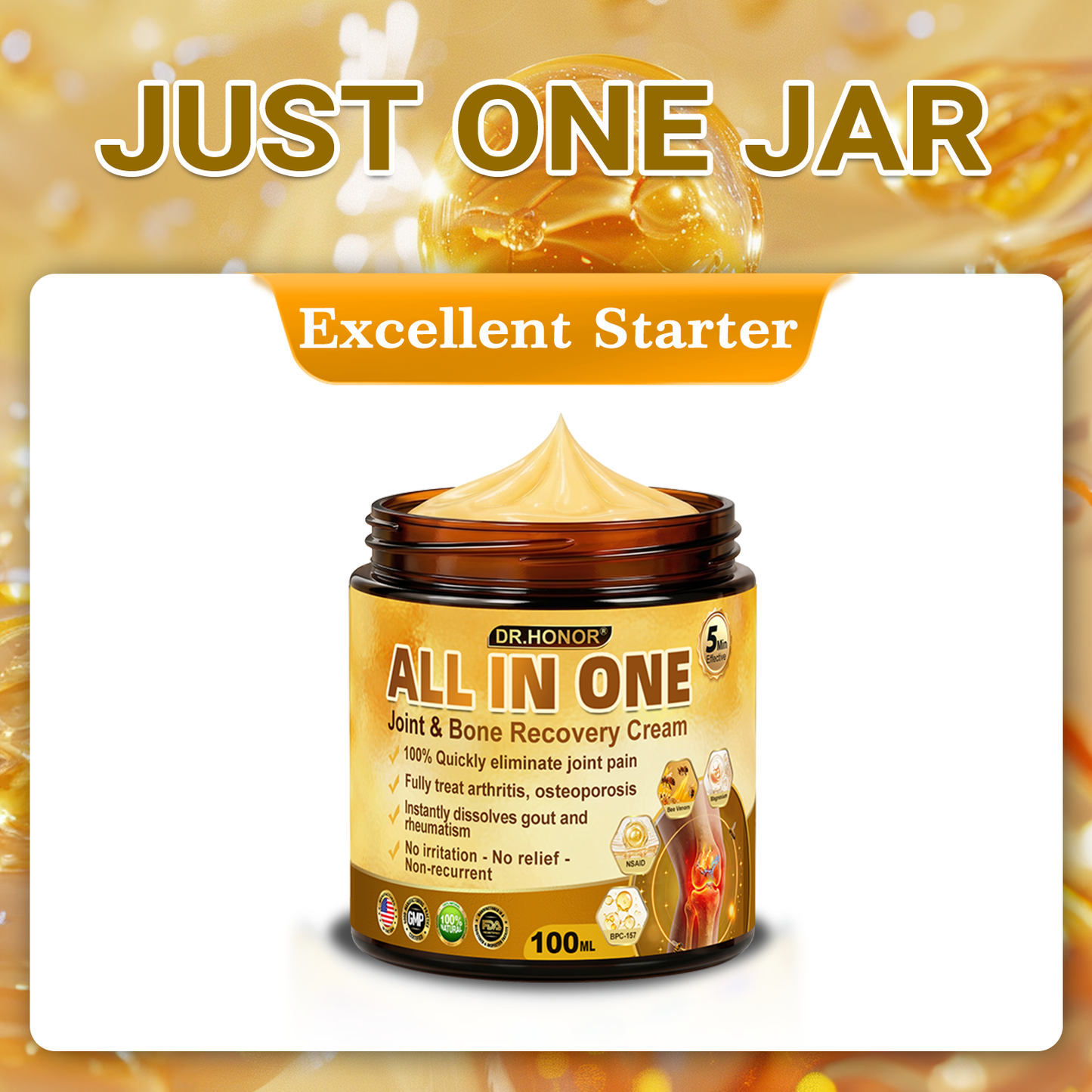 DR.HONOR® All-In-One Joint & Bone Recovery Cream 🎉🎉 Relieve arthritis-related pain, inflammation, swelling, stiffness, and muscle tension in just 7 days.