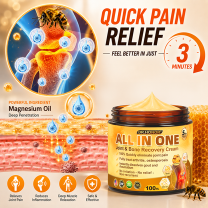 DR.HONOR® All-In-One Joint & Bone Recovery Cream 🎉🎉 Relieve arthritis-related pain, inflammation, swelling, stiffness, and muscle tension in just 7 days.